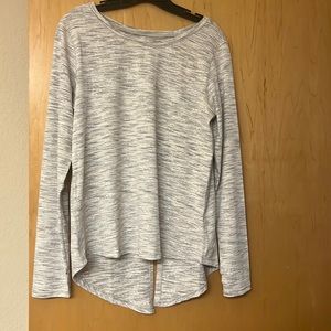 Zyia NWOT Split Back Long Sleeved T - Ash